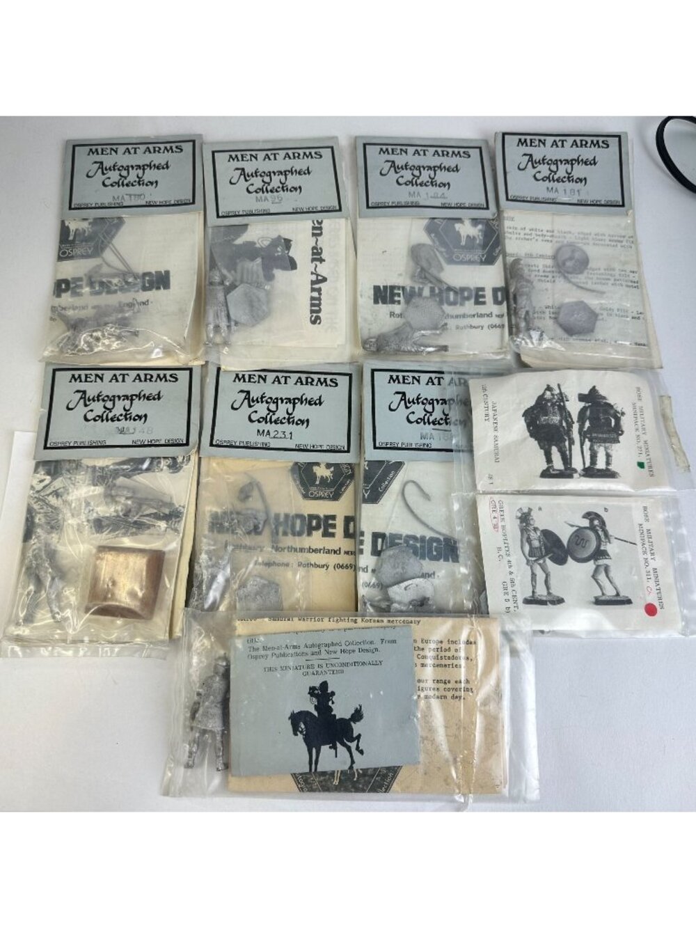 Men At Arms Autographed Collection 54mm Metal Miniatures Lot Osprey & New Hope D